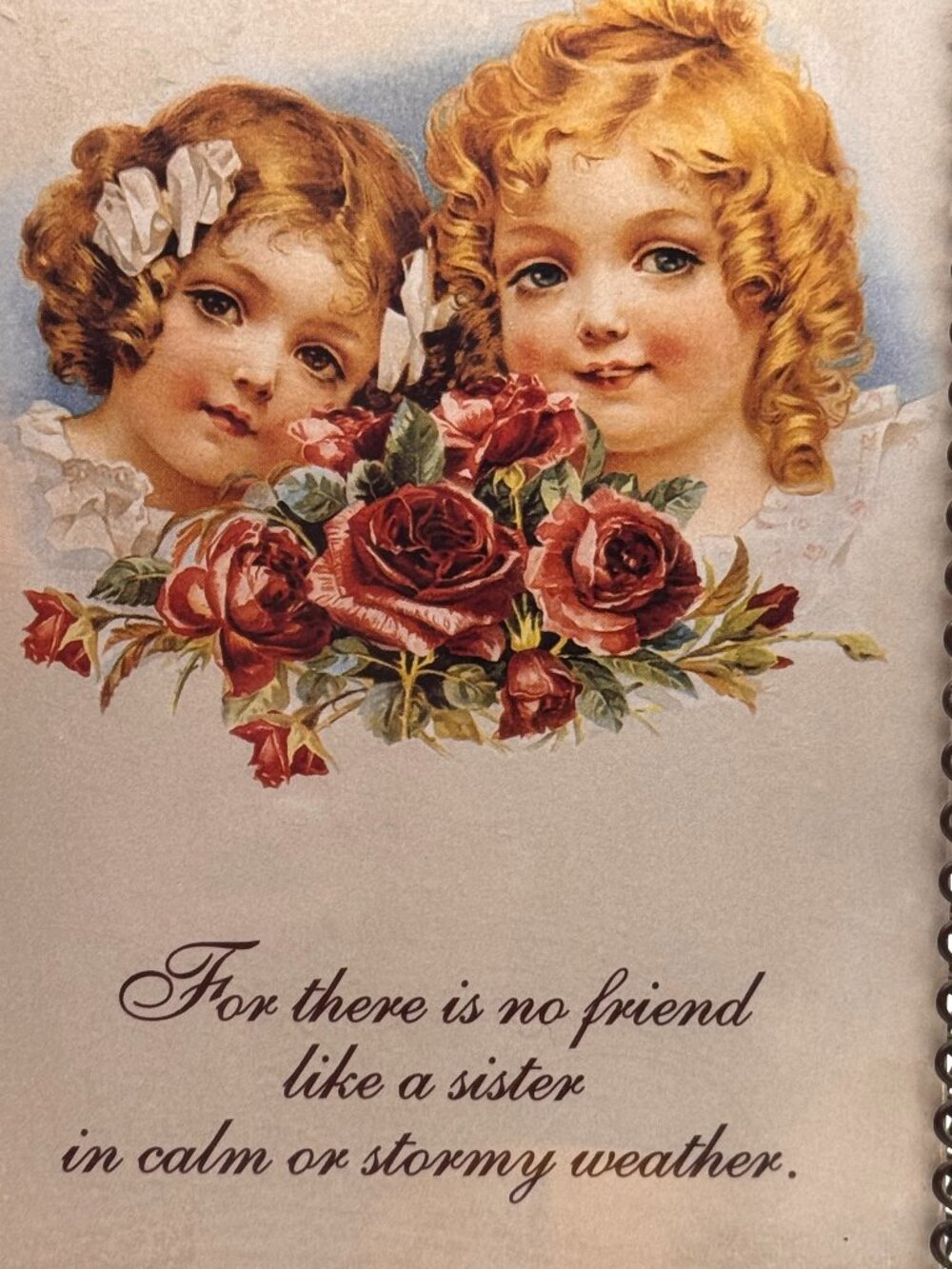 Brass Chain Frame Sister Art